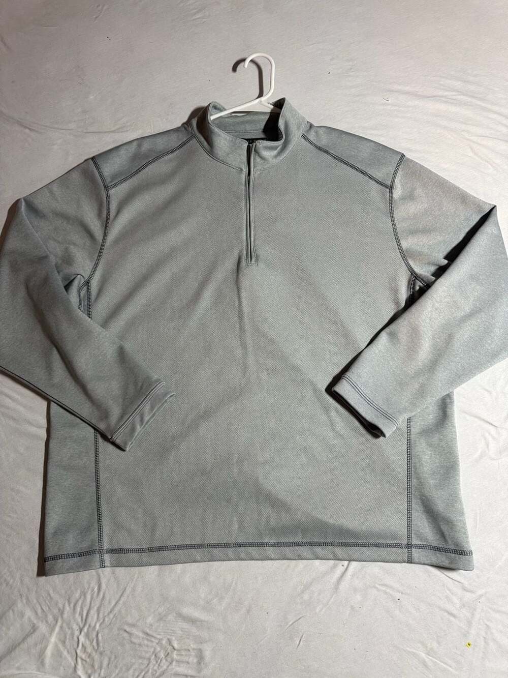 Pebble Beach Performance Men's Gray 1/4 Zip Pullover Size XL